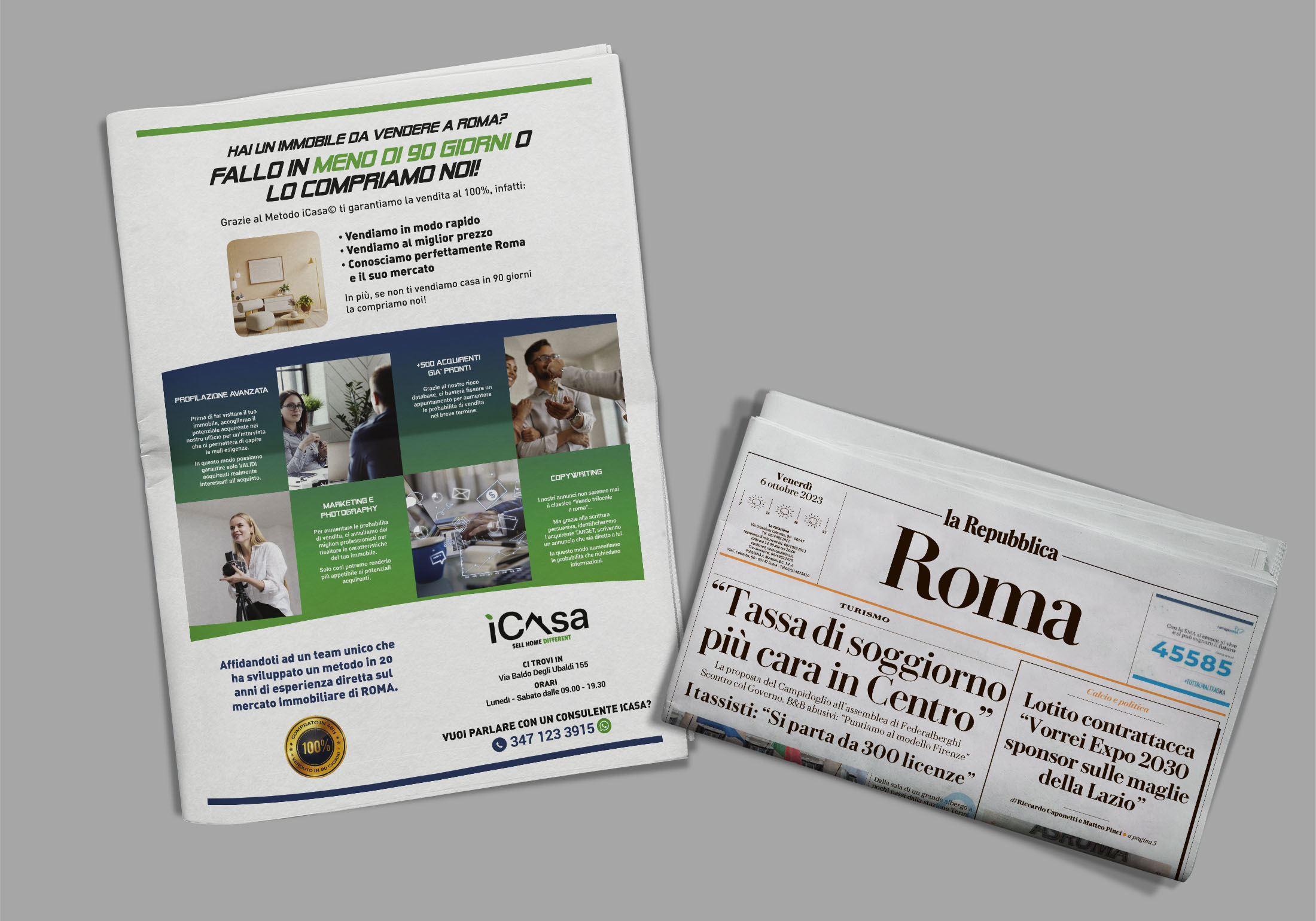 pubblicita-quotidiani-la-repubblica-ICASA-impaginazione-grafica_FDSdesign