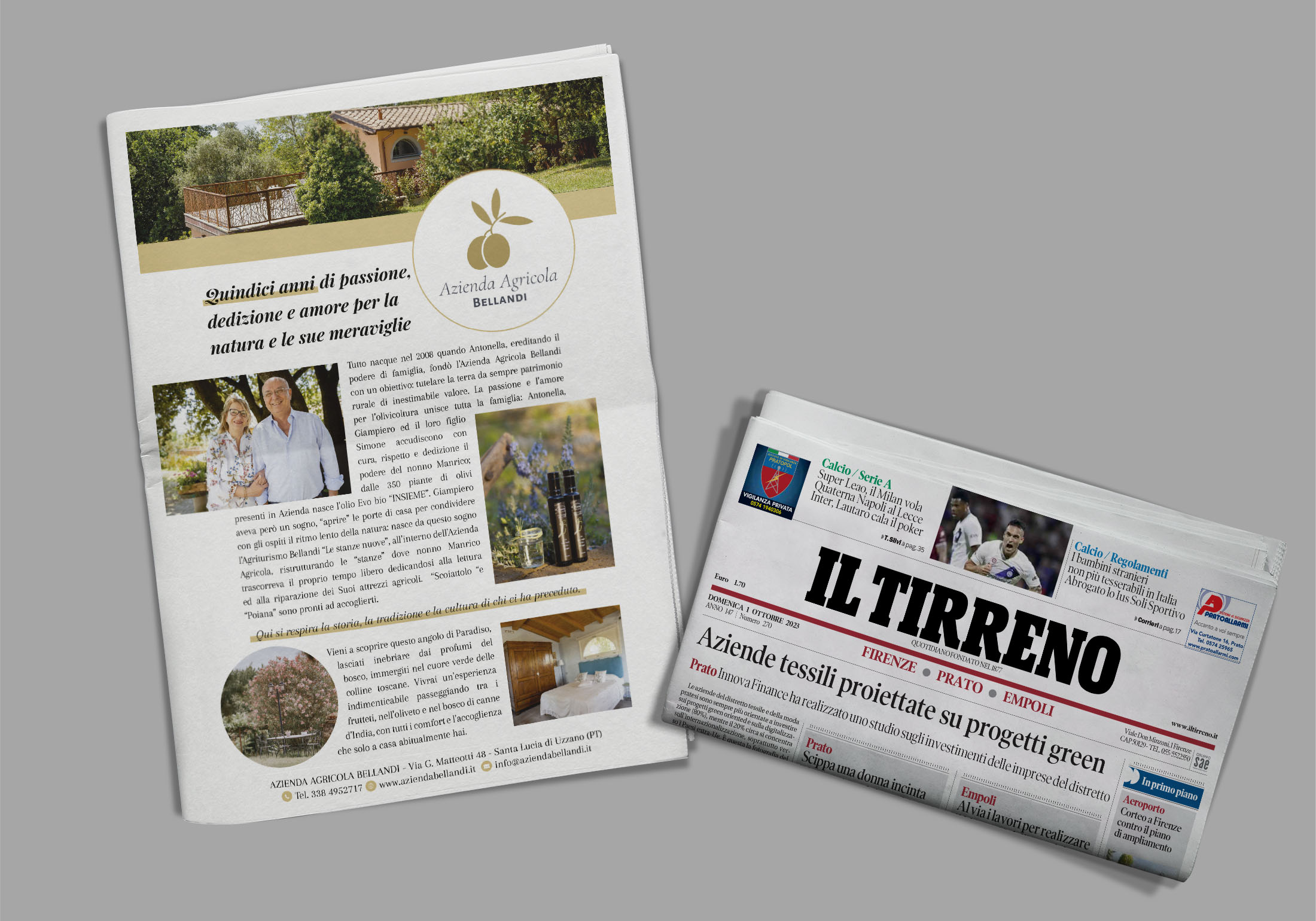pubblicita-quotidiani-il-tirreno-AZ AG BELLANDI-impaginazione-grafica_FDSdesign