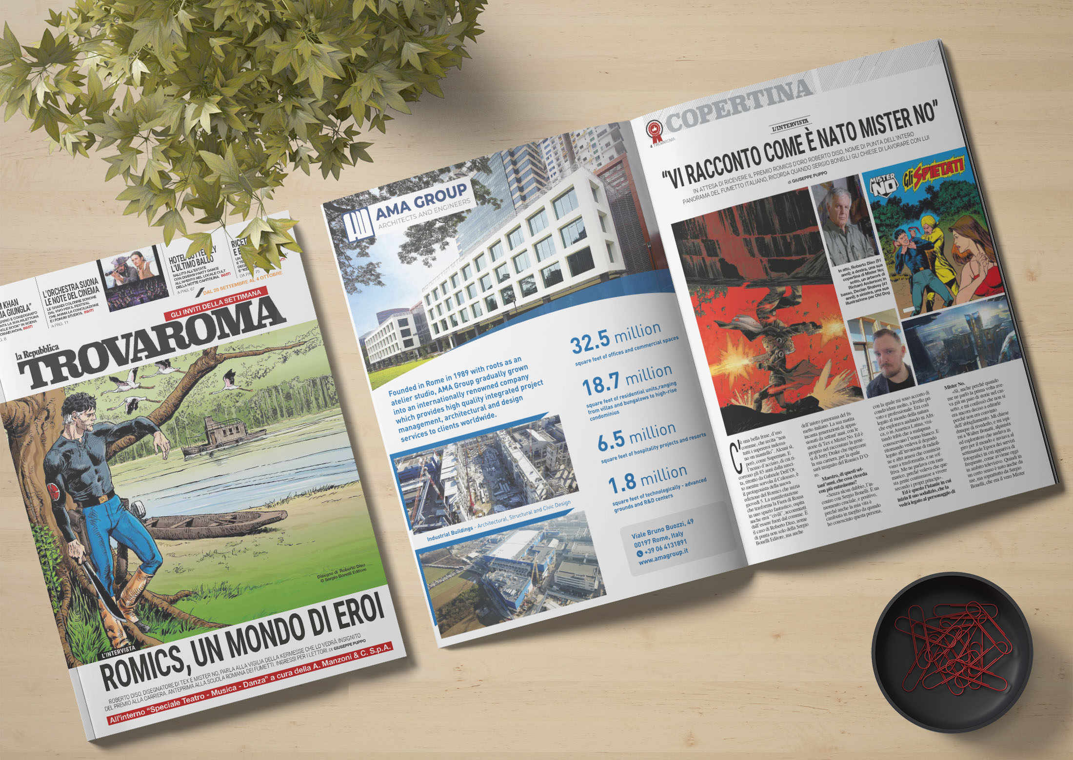 pubblicita-riviste-Trova Roma-AMA GROUP-impaginazione-grafica_FDSdesign