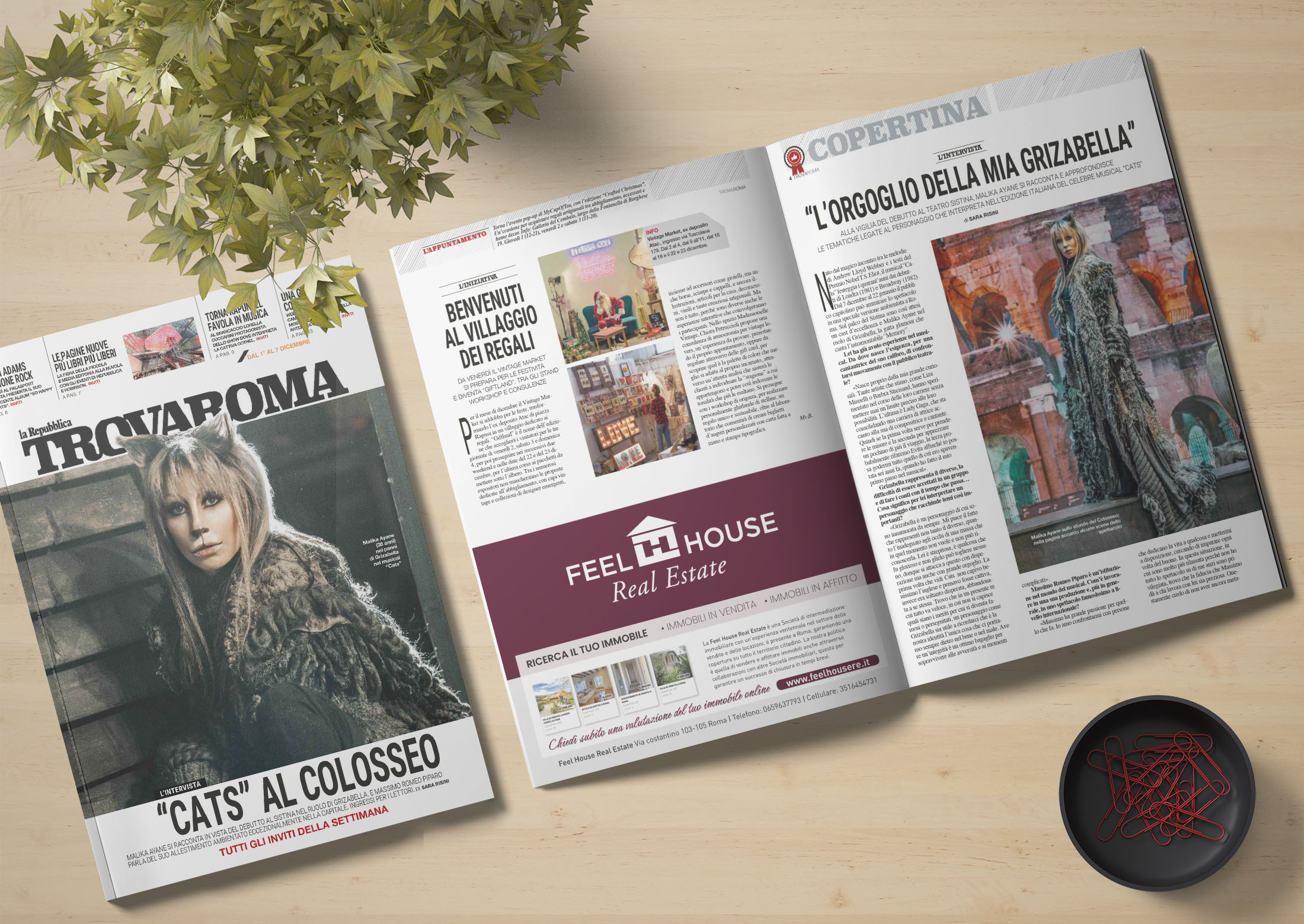 pubblicita-riviste-Trova Roma-FEEL HOUSE-impaginazione-grafica_FDSdesign