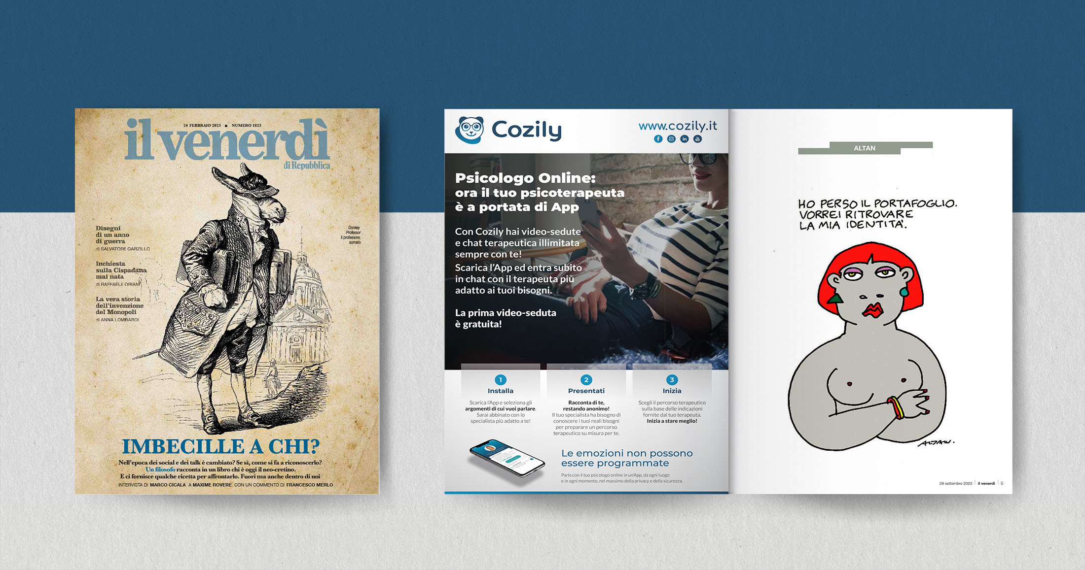 pubblicita-riviste-il Venerdi-COZILY-impaginazione-grafica_FDSdesign