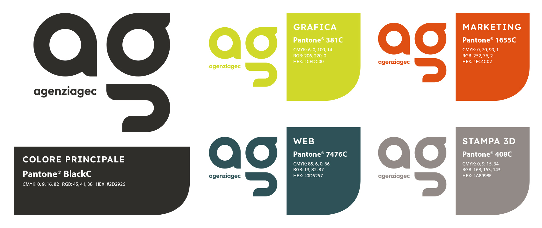 Creazione logo aziendale: Agenzia GEC colori identità visiva